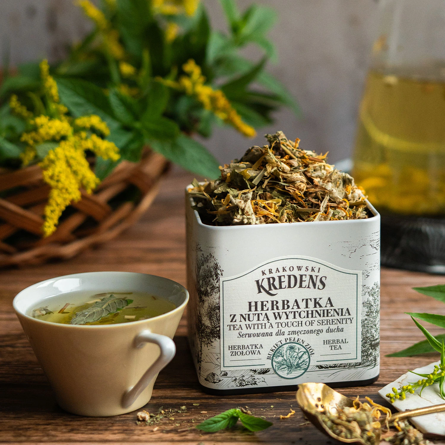 Herbatka ziołowa z nutą Wytchnienia - Puszka - Krakowski Kredens