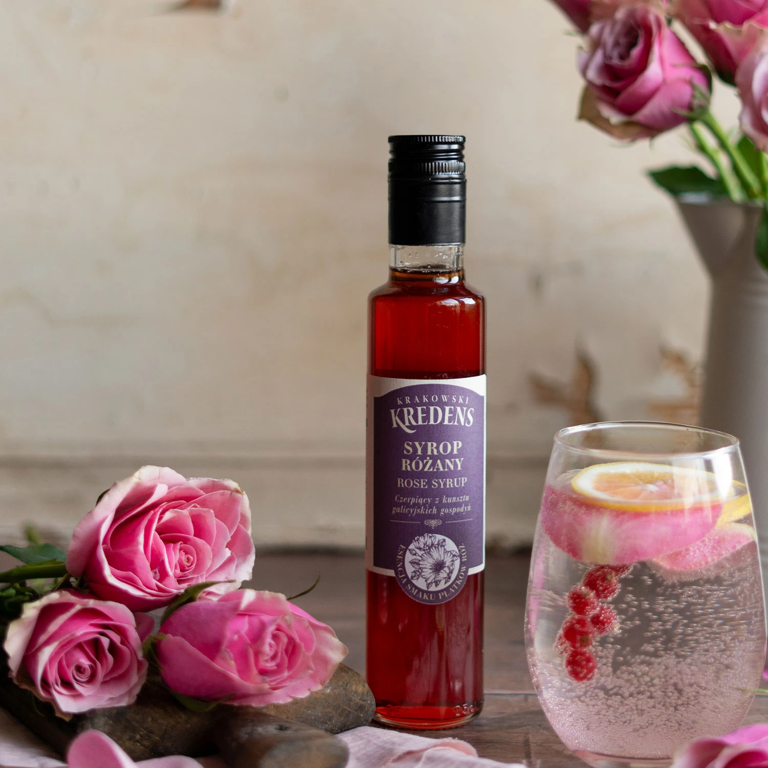 Syrop różany z płatków róży 250ml - Krakowski Kredens