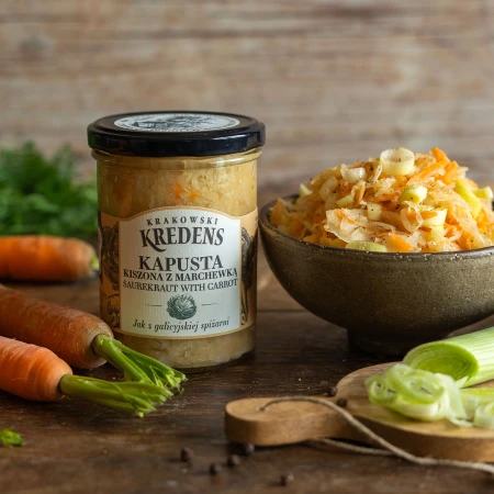 Kapusta kiszona z marchewką 380 g - Krakowski Kredens